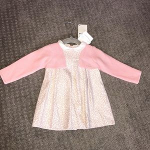 Mayoral cheetah print dress & knit bolero jacket.